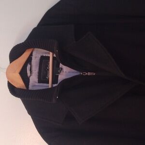 Kenneth Roberts Platinum XL Black Wool Blend Winter Pea Coat